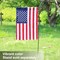 2 Pack American Flag Garden Flags Embroidered - 12''x18'', Deluxe Embroidered Stars and Sewn Stripes USA Garden Flags,Patriotic Decorative Yard Flags for Garden and Home, 210D Nylon